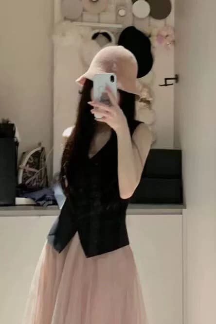 チュールスカート ふんわり優美なチュールロングスカート