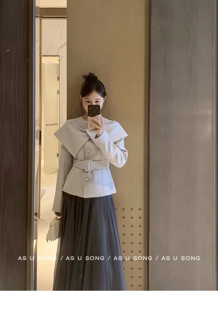 チュールスカート ふんわり優美なチュールロングスカート