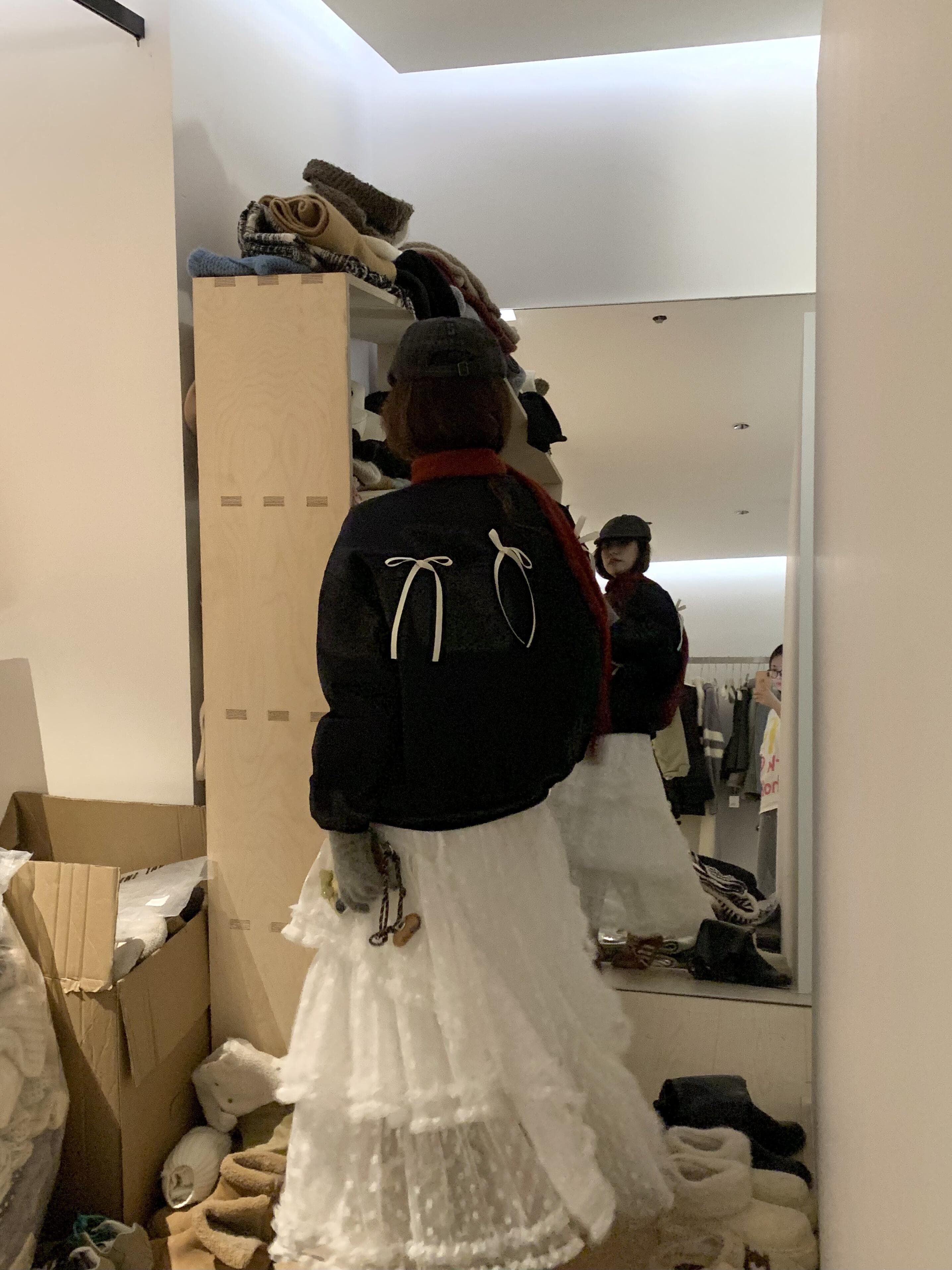 チュールスカート ふんわりティアードチュールロングスカート