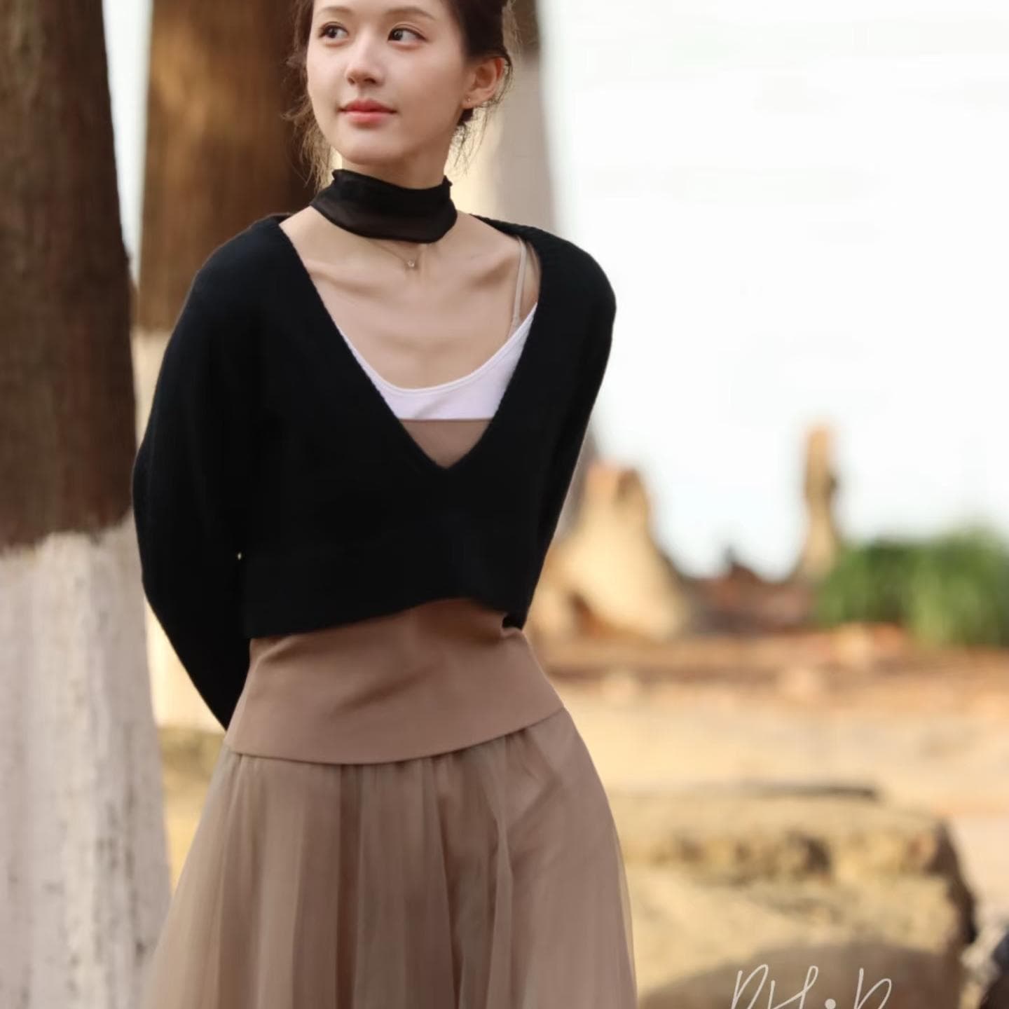 チュールスカート 上品な美シルエット チュールロングスカート