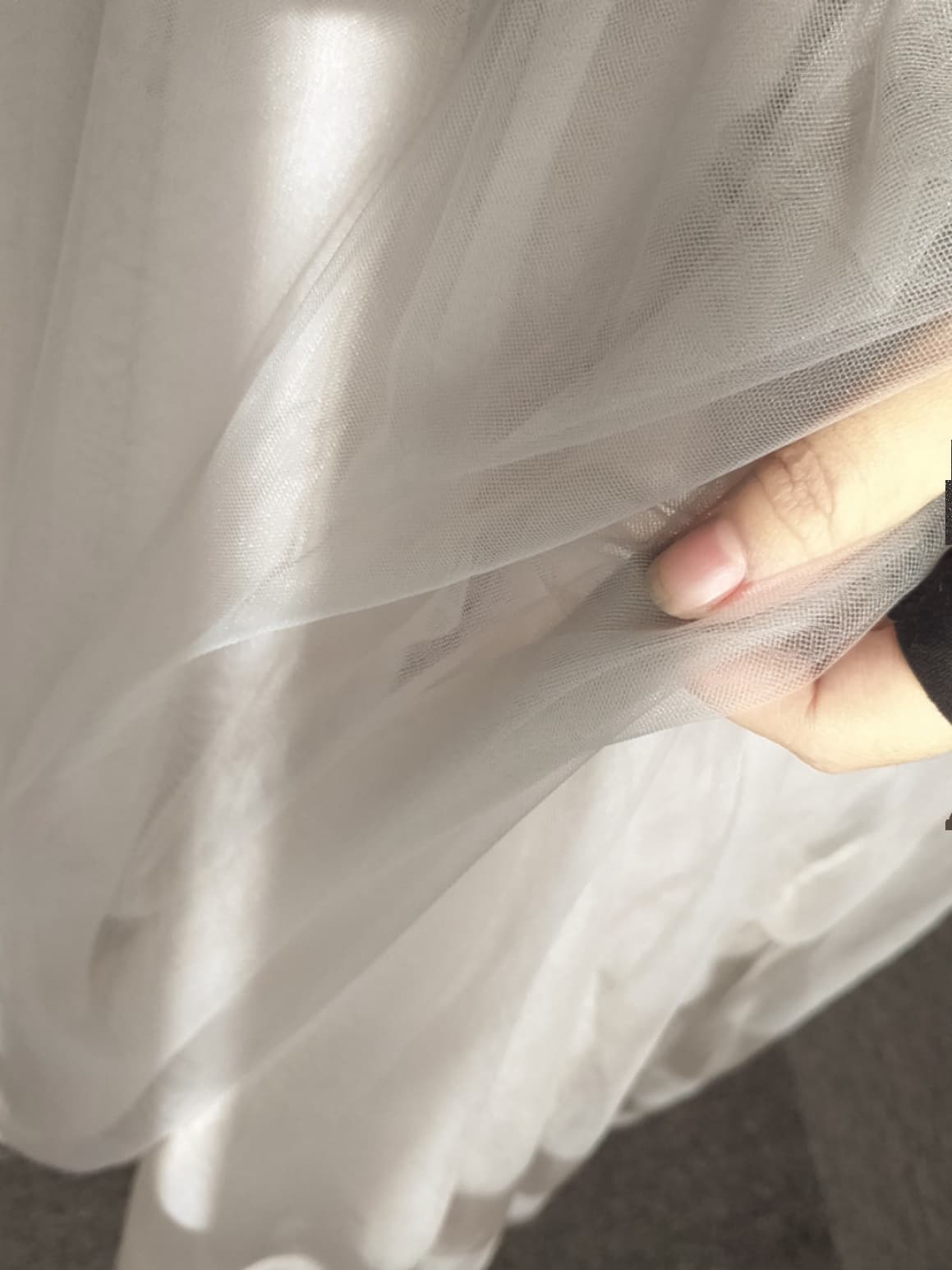 チュールスカート ふんわり優美チュールロングスカート