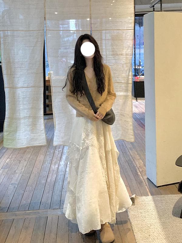 チュールスカート ふんわりチュール重ねティアードスカート